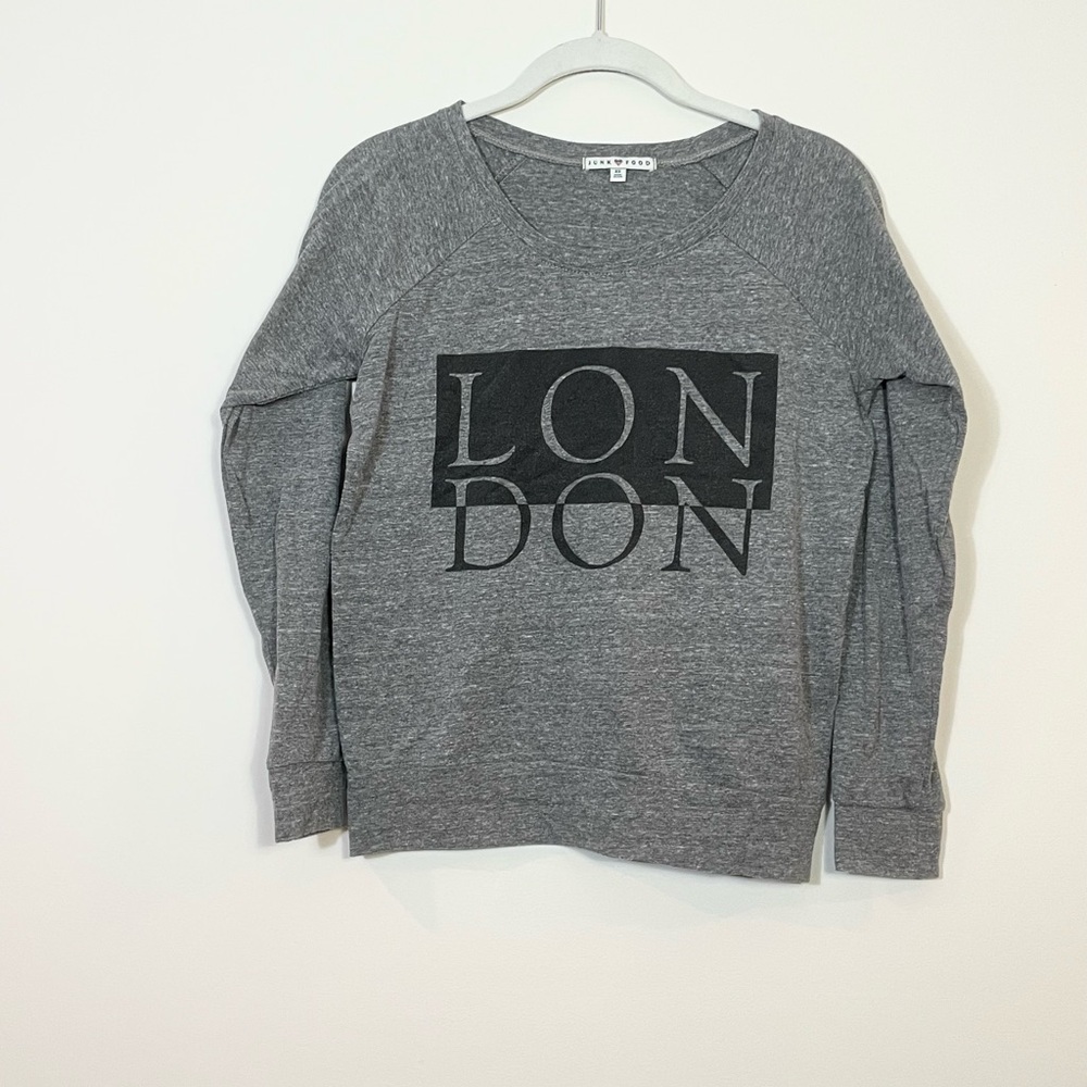 Junk Food Gray London Sweatshirt